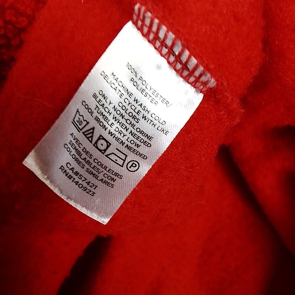 Loft Plus 1/4 Zip Fleece Lined Teddy‎ Bear Pullover Sweater Size 16/18 in Red - Picture 11 of 11